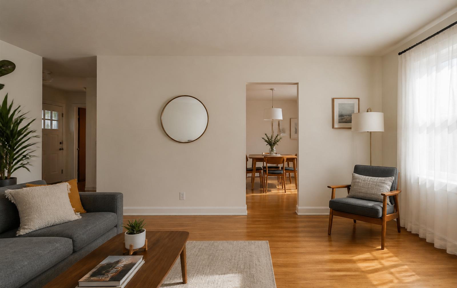 Living Room & Dining — Mississauga — before